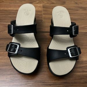 Crocs Cobbler Platform Wedge Sandals